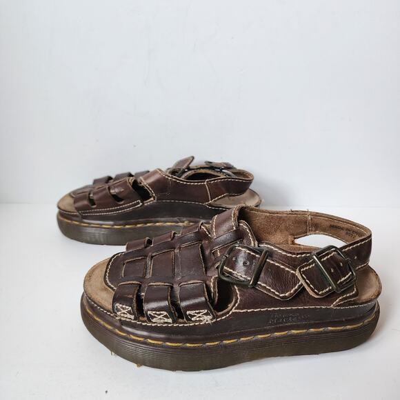 Dr Doc Martens Sandals Womens Size 6 Mens Size 4 Vintage Fisherman Leather 8092 - Picture 3 of 13